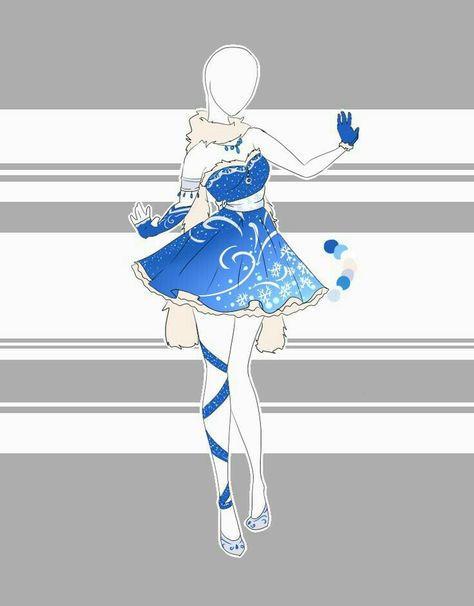 Anime Kimono, Clothing Design Sketches, Anime Clothes, Blue Ball, Drawing Anime Clothes, Dress Sketches, Dress Drawing, Anime Dress, Fashion Design Drawings