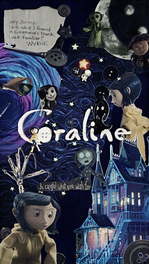 Coraline Collage, Coraline Halloween, Collage Wallpaper, Coraline, Animated Movies, The Internet, Collage, Halloween