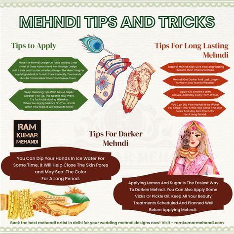 best mehndi tips, mehndi tips and tricks, tips for applying mehndi, tips for darken mehndi, tips for long lasting mehndi Mehandi Darkening Tips, Mehendi Classes Advertisement, Mehndi Tips And Tricks, Dark Mehndi Tips, Mehndi Dark Color Tips, Mehandi Tips And Tricks, How To Make Mehendi Dark, Henna Tips And Tricks, Henna Finger Tips