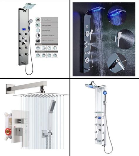 15 Best Shower Panel Systems Of 2024 Shower Panel System, Shower Tower Panel, Shower Tower, Clean Shower, Shower Panel, Panel Systems, Shower Cleaner, Shower Systems, Shower Panels