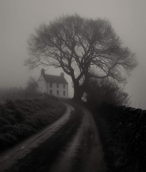 Gothic Liminal Space, Abandoned Forest Aesthetic, Fog Forest Aesthetic, Liminal Space Forest, Gothic Winter Aesthetic, New England Gothic Aesthetic, Abandoned Places Aesthetic Night, Dark Place Aesthetic, Liminal Space Aesthetic Creepy