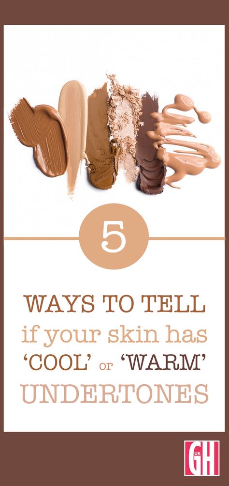 Choosing the right foundation can be an arduous task, particularly if you’re unsure over your undertones. However, figuring out your undertone goes far beyond examining your skin. Here are five ways to decipher yours – and if you’re unable to decide between the two options, you’re most likely neutral-toned… Skin Undertones, Cool Skin Tone, Colors For Skin Tone, Warm Undertone, Cool Tones, Anti Aging Skin Care, How To Find, Skin Tone, Simple Way