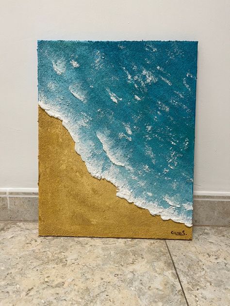 hecho con acrilico y arena silica Birthday Gift Ideas, Landscape Art, Art Photography, Surfing, Projects To Try, Canvas Painting, Birthday Gifts, Paint, Texture