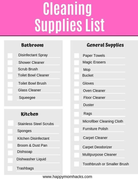 Cleaning Supply Checklist, Cleaning Supplies Checklist, Free Printable Cleaning, Cleaning Supplies List, Essentials Checklist, Deep Cleaning Hacks, Casa Clean, House Cleaning Checklist, Cleaning List