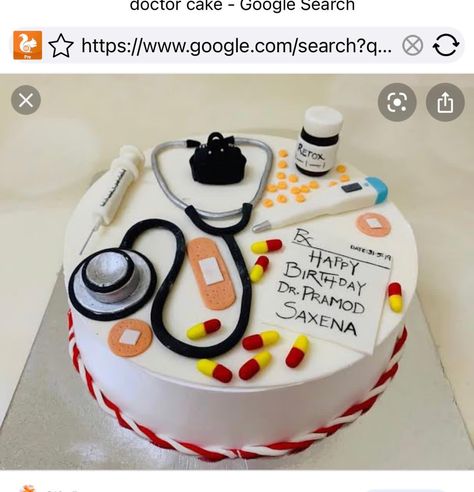 Medical Doctor Cake Design, Doctor Cakes Ideas, Dr Cake Design, Medicine Cake Design, Doctor Cake Ideas Birthday, Dr Theme Cake, Dr Cake Ideas, Medical Cake Ideas Doctors, Medical Theme Cake