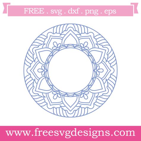 Cricut Monogram Font, Wedding Party Invitations, Circle Mandala, Cricut Monogram, Free Svg Files For Cricut, Frame Download, Mandala Monograms, Personal Gifts, Mandala Vector