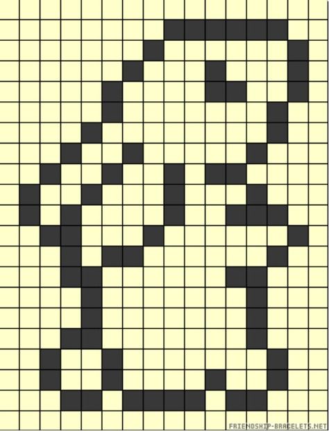 . Bunny Knitting Chart, Bunny Grid Pattern, Rabbit Alpha Pattern, Pixel Art Pattern For Crochet, Bunny Alpha Pattern, Mini Alpha Pattern, Black And White Pixel Art Grid, Black And White Alpha Pattern, Alpha Bracelet Pattern Grid