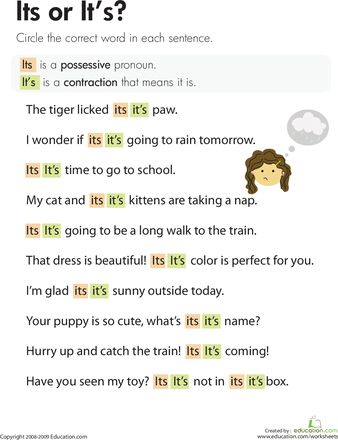 I love this website:  Education.com. It has the best worksheets! We were recently going over this one at home...: Worksheets: Its or It's? Third Grade Grammar Worksheets, S Worksheet, Third Grade Grammar, Helping Verbs Worksheet, Personal Pronouns Worksheets, Adjectives Grammar, 2nd Grade Reading Worksheets, Third Grade Worksheets, Persuasive Writing Prompts