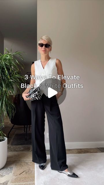 DIANA GOSS on Instagram: "3 Ways To Elevate Black&White Combos For Hot Summer Days  Which Option Do You Prefer? Wearing: @petitestudionyc" Diana Goss, Black And White Summer Outfits, Layering Outfits Summer, White Summer Outfits, Black White Outfit, Grey Outfit, Layering Outfits, White Outfits, Hot Summer