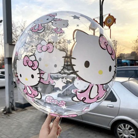 Hello Kitty Party Decorations, Hello Kitty Themed Birthday Party, Hello Kitty Baby Shower, Dinosaur Birthday Party Decorations, Hello Kitty Birthday Party, Balloon Cartoon, Hello Kitty Baby, Kitty Items, Hello Kitty Kuromi