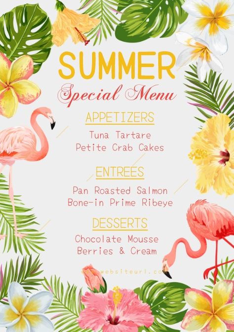 Summer Drink Menu, Summer Cocktail Menu, Marina Restaurant, Restaurant Flyers, Restaurant Poster, Restaurant Flyer, Summer Menu, Tropical Christmas, Pink City