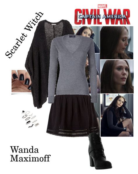 "Wanda Maximoff/Scarlet Witch - Captain America: Civil War" by gone-girl ❤ liked on Polyvore featuring Topshop, H&M, New Look, Stylebop, marvel, scarletwitch, wandamaximoff, CaptainAmericaCivilWar and CACW Wanda Maximoff Fashion, Emo Wanda Outfits, Wanda Maximoff Style, Wanda Outfit Ideas, Wanda Outfit, Wanda Maximoff Outfit Ideas, Wanda Maximoff Outfit Inspiration, Wanda Maximoff Inspired Outfits, Wanda Maximoff Outfit