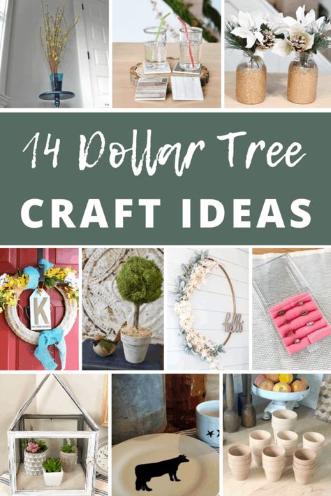 Dollar Tree Craft Ideas, Tree Craft Ideas, Craft Ideas To Sell, Ideas To Sell, Diy Bird Bath, Painted Pots Diy, Store Hacks, Tree Craft, Cheap Crafts