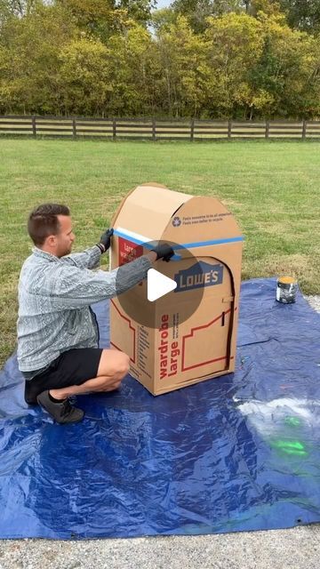 Jordan Flom on Instagram: "Perfect costume for Dad! 🤣 #fall #halloween #costume #dad #diy" Port A Potty Costume, Porta Potty Halloween Costume, Porta Potty Costume Diy, Potato Costume Diy, Tent Costume, Halloween Costumes For Dads, Cardboard Costumes Diy, Diy Portable Toilet, Cardboard Halloween Costumes