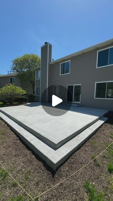 TCD Concrete Works, Inc. on Instagram: "Transformation station. Now that is what we call a glow up ✨  #landscape #concrete #concreto #concretepatio #southelgin #artistsoninstagram #artist #business #explore #explorepage #trending #trendingreels #viral #viralreels #tcdconcreteworksinc" Concrete Front Porch Ideas Cement Patio, Concrete Deck Ideas, Concrete Backyard Ideas, Cement Patio Ideas, Concrete Patio Ideas, Backyard Decorations, Concrete Backyard, Concrete Deck, Cement Patio