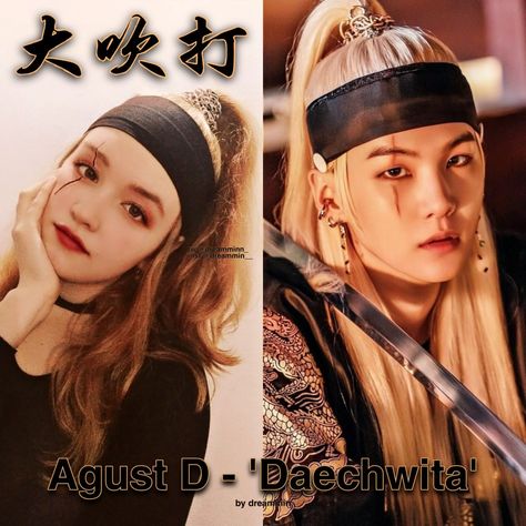 Suga Daechwita Outfit Inspired, Daechwita Outfit Inspired, Daechwita Outfit, Kpop Halloween Costumes Ideas, Agust D Outfit Inspired, Bts Outfits Inspired, Kpop Halloween Costume, Bts Halloween, Bts Makeup