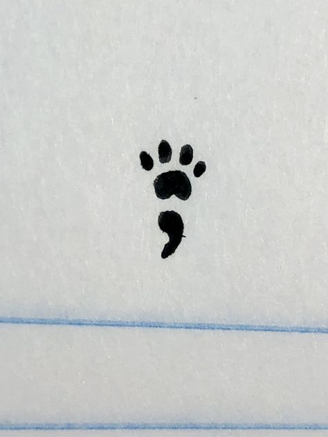 Dogs Tattoo Ideas, Semi Colon Tattoo, Colon Tattoo, Dogs Tattoo, Tattoo Diy, Dog Paw Tattoo, Semi Colon, Health Tattoo, Semicolon Tattoo