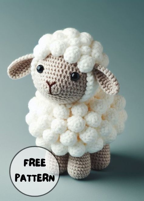 Free Crochet Lamb Amigurumi Free Crochet Sheep Pattern, Crochet Farm, Sheep Crochet Pattern, Crochet Sheep Pattern, Sheep Amigurumi, Baby Amigurumi, Sheep Crochet Pattern Free, Crochet Goat, Crochet Farm Animals Free Pattern