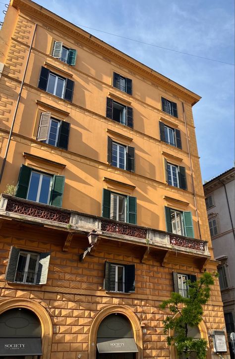 This apartment building in rome stood out to me Rome Buildings, Italian Apartment, Roblox Studio, Rome Apartment, Studio Ideas, Apartment Building, Rome, Around The Worlds, Dream House