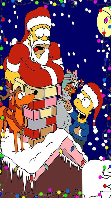 Simpsons Christmas Tree, Lisa Simpson Christmas Wallpaper, Simpsons Christmas Wallpaper, The Simpsons Christmas Wallpaper, Christmas Caricatures Cartoon, The Simpsons Thanksgiving, Homer Simpson Christmas, Christmas Lockscreen, Simpson Wallpaper Iphone