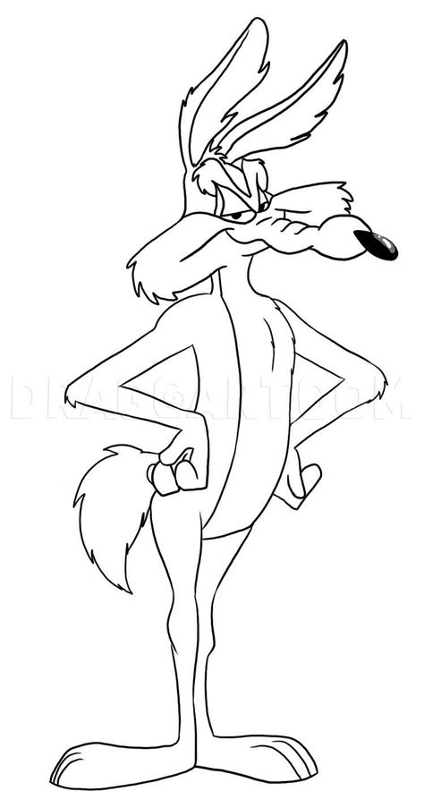 Coyote Cartoon Drawing, Wile E Coyote Drawing, Loony Tunes Drawing, Wile E Coyote Tattoo, Wile Coyote, Coyote Drawing, Coyote Tattoo, Art Fer, Tom Et Jerry