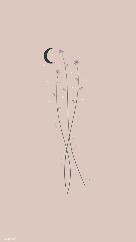 Flowers and the moon mobile phone wallpaper vector | premium image by rawpixel.com / marinemynt #vector #vectoart #digitalpainting #digitalartist #garphicdesign #sketch #digitaldrawing #doodle #illustrator #digitalillustration #modernart Moon Mobile, Mobile Phone Wallpaper, Premium Vector, The Moon, Phone Wallpaper, Mobile Phone, Iphone Wallpaper, Moon, Iphone