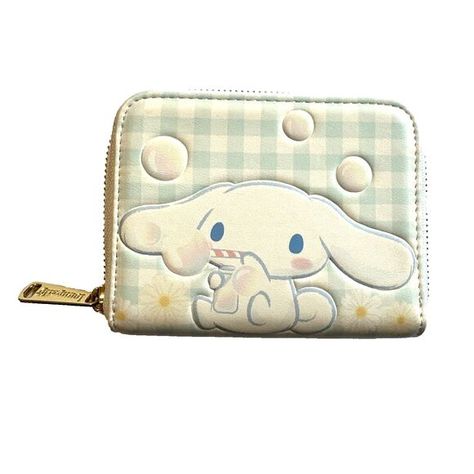 Loungefly Cinnamoroll Wallet Blue white Bi-fold Zip card holder Sanrio Cinnamoroll Wallet, Sanrio Shop, Card Id, Sanrio Cinnamoroll, Id Holder, Blue White, Card Holder, Blue And White, Wallet