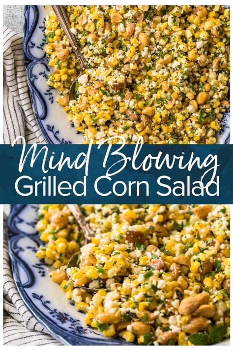 This grilled corn salad recipe is perfect for summer! Great for picnics or as a side for a cookout, this summer corn salad is packed full of flavor and is easy and quick to assemble. It can be made ahead of time, so it's a simple fuss free option! Corn Salad Recipe, Mexican Corn Salad, Grilled Salad, Avocado Pasta Salad, Chicken Caesar Pasta Salad, Summertime Salads, Grilled Corn Salad, Watermelon Feta Salad, Corn Salad Recipes