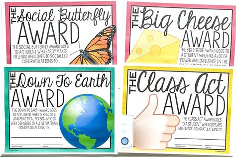 Funny Student Awards, Funny Awards For Students, Superlatives Awards, Secretary Gift Ideas, Funny Teacher Awards, Pbis Incentives, Volunteer Appreciation Dinner, Middle School Funny, Graduation Awards