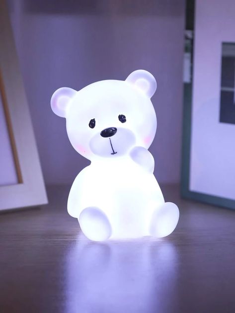 Bear Shaped Night Light | SHEIN USA Kawaii Bedroom, Cute Night Lights, Decorative Night Lights, Baby Night Light, Bedroom Bedside Lamp, Novelty Lighting, Table Lamps For Bedroom, Kid Table, Dessin Adorable