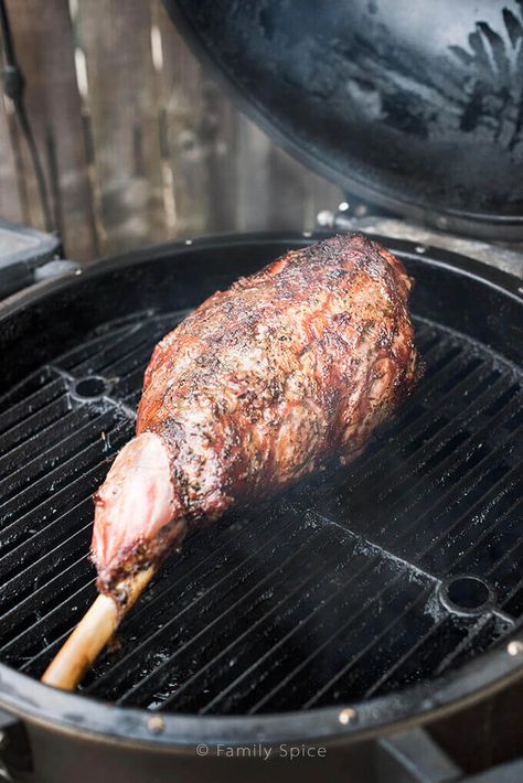 Leg Of Lamb Recipes Bone In Grill, Bbq Leg Of Lamb, Grilled Lamb Recipes, Grilled Leg Of Lamb, Leg Of Lamb Recipe, Bbq Foods, Boneless Leg Of Lamb, Lamb Cuts, Lamb Leg Recipes