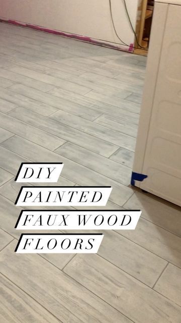 Painted Concrete Floors Faux Wood, Paint Tile To Look Like Wood, Laminate Floor Painting Ideas, Faux Wood Floors Painted, Faux Wood Concrete Floor, Diy Painted Wood Floors, Redo Floors Cheap Diy, How To Paint Laminate Floors, Stenciled Floor Wood