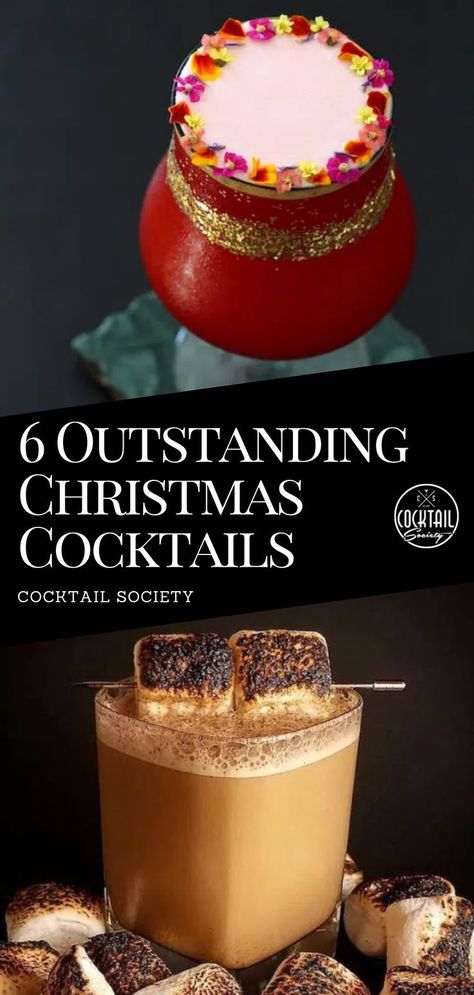 No matter if you want to throw a Christmas party for your friends or if you're going to spend the holidays with your family. After weeks of mulled wine and all the other typical, popular wintertime drinks, it sure is time for a bit of a change. And a beautiful Christmas Cocktail will do that just perfectly. #ChristmasCocktails #ChristmasCocktail #FestiveCocktails #Cocktailrecipes #Christmas #Cocktail #Negroni #RumSour #Marshmallows Xmas Themed Cocktails, Christmas Cocktails St Germaine, Pretty Holiday Cocktails, Christmas Cocktail Presentation, Holiday Brunch Cocktails, Cherry Christmas Cocktail, Christmas Cocktail Competition, Christmas Craft Cocktails, Xmas Party Drinks