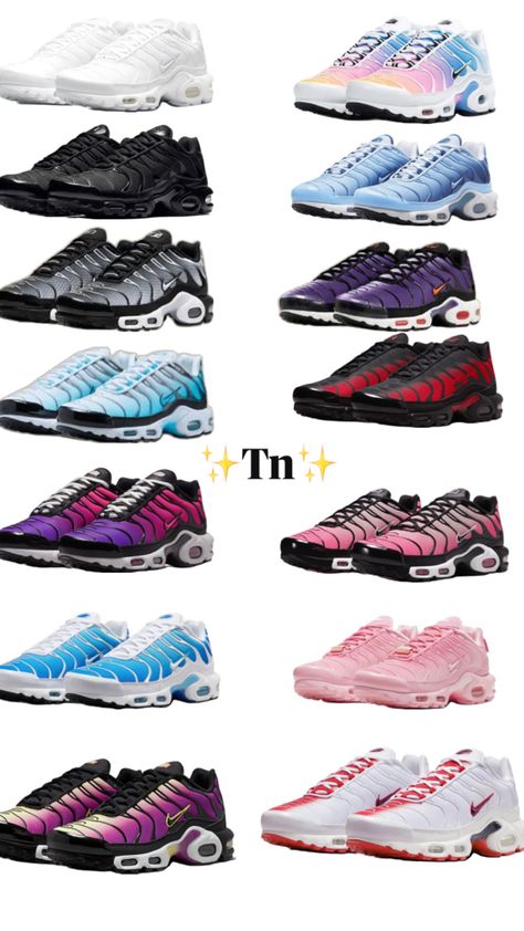 Tns Nike, Nike Tn Shoes, Pretty Sneakers, Streetwear Outfit Ideas, Cute Nike Outfits, Nike Shoes Girls, Nike Tn, Jordan Shoes Girls, Pretty Shoes Sneakers