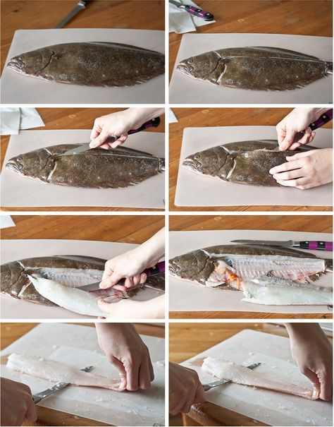 Flounder Fillet, Flat Fish, Cleaning Fish, Salmon And Asparagus, Fish Stock, How To Cook Fish, Culinary School, Beautiful Plates, Fish Camp