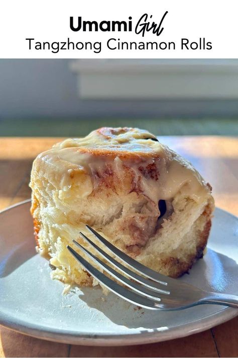 Tangzhong Cinnamon Rolls Japanese Milk Bread Cinnamon Rolls, Tangzhong Cinnamon Rolls, Overnight Cinnamon Rolls Recipe, Rolls Homemade, Japanese Milk Bread, Cinnamon Roll Cheesecake, Fluffy Cinnamon Rolls, Bread Starter, Breakfast Goodies