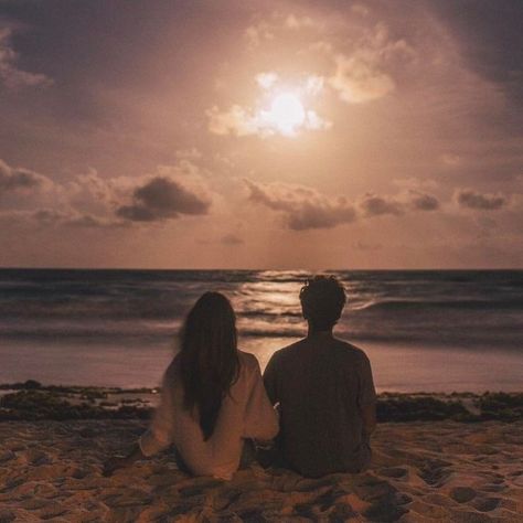 Full Moon, The Ocean, The Sun, The Beach, Moon, Sun, Water