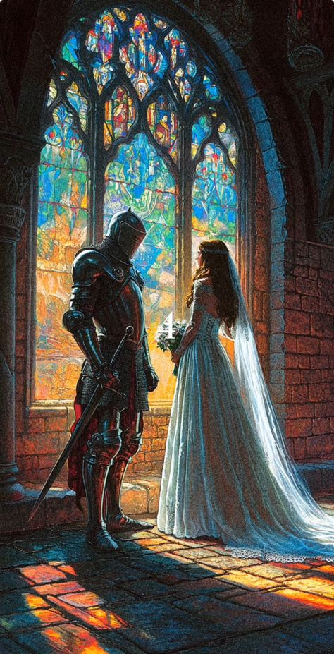 Medieval Fantasy Couple Art, Prince And Princess Aesthetic, Dark Romance Art Romantic, Knight And Princess Aesthetic, Westeros Aesthetic, Knight And Lady, Fantasy Couple Romantic, Medieval Couple, Medieval Background