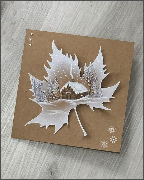 Lavina Stamps Cards, Lavina Stamps, Leaf Stencil, Christmas Card Art, Leaf Cards, Homemade Christmas Cards, Watercolor Christmas Cards, Christmas Card Crafts, 수채화 그림