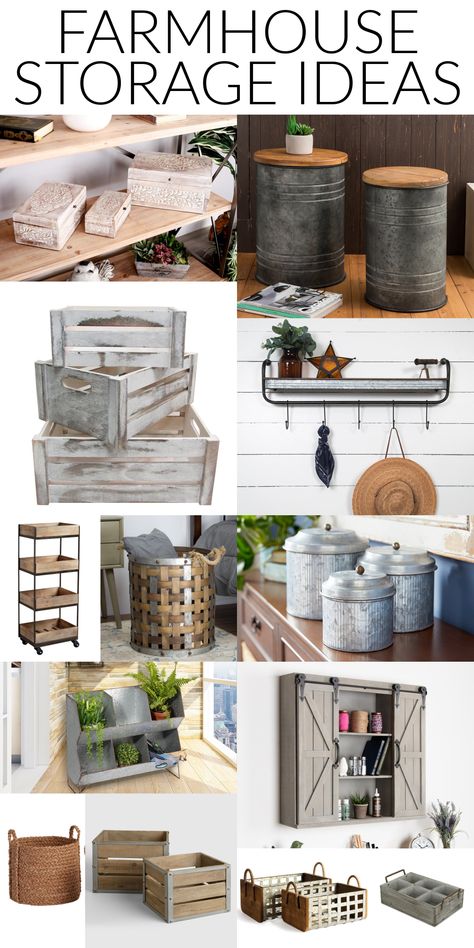 Farmhouse Bathroom Storage, Farmhouse Organization, Farmhouse Vegetable Storage, Farmhouse Storage Ideas, Farmhouse Kitchen Storage Ideas, Rustic Farmhouse Laundry Room Storage, Farmhouse Storage Box, Farmhouse Organization Ideas, Coffee Storage Containers Farmhouse