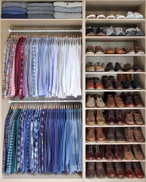 closet organization ideas pinterest Mens Closet Organization, Diy Kast, Diy Dressing, Closet Organisation, Master Closet Organization, Closet Small Bedroom, Best Closet Organization, Bedroom Closet Storage, Organization Closet