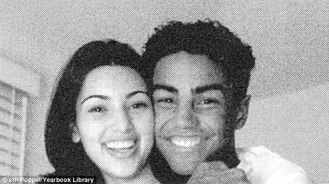 Puppy love: The pair, who went to Marymount High School, are seen here back in the day in ... Tj Jackson, Black Hair Id Roblox, Young Kim Kardashian, The Jackson Family, Tito Jackson, Nostalgic Pictures, Celebrity Skin, Fairytale Fashion, Couples Vibe