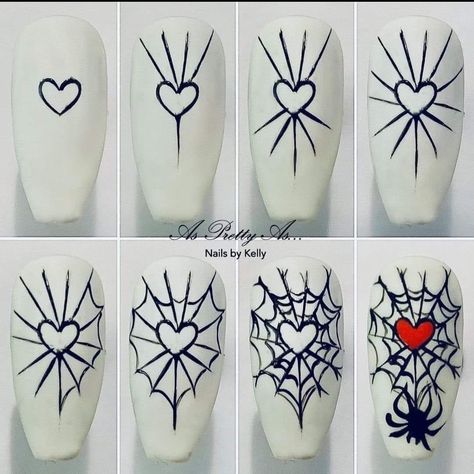 Easy Halloween Nails, Spider Webs Halloween, Nails For Beginners, Easy Halloween Nails Design, Beginner Nail Designs, Halloween Nail Art Tutorial, Halloween Nail Art Easy, Halloween Nails Diy, Quick Nail Art