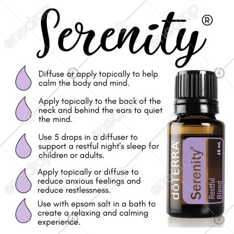 Serenity Diffuser Blends Doterra, Essential Oils For Mental Clarity, Doterra Immune Support, Doterra Serenity, Healing Essential Oils, Doterra Wellness Advocate, Doterra Oils, Doterra Essential Oils, Diffuser Blends