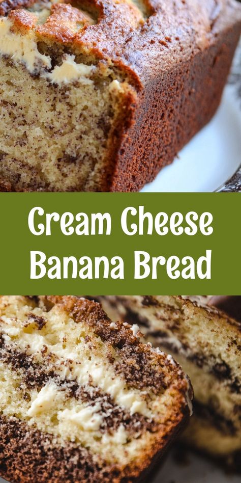 As the warm aroma of cream cheese banana bread filled the kitchen, my kids giggled, eager to taste. It was a rainy Sunday, perfect for cozy moments. My partner and I shared smiles, savoring both the bread and our time together. Cream Cheese Swirl Banana Bread, Cream Cheese Banana Bread Recipe, Cream Cheese Banana Bread, Cream Cheese Swirl, Peanut Butter Banana Bread, Bread Substitute, Chocolate Chip Bread, Rainy Sunday, Make Banana Bread