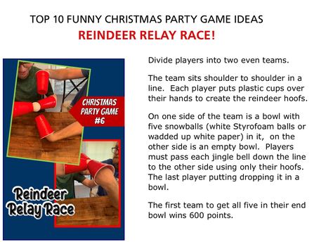 Reindeer Relay Race With Cups, Reindeer Relay Race, Reindeer Hooves, Christmas Group Games, Funny Christmas Party Games, Work Games, Cup Game, Cup Games, Relay Races