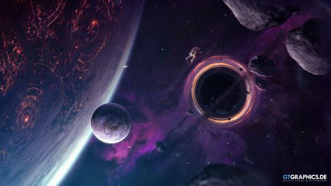 ArtStation - Anomaly, Tobias Roetsch Black Hole Wallpaper, Galaxia Wallpaper, Cool Desktop Wallpapers, 4k Desktop Wallpapers, Pc Desktop Wallpaper, 2560x1440 Wallpaper, Ultra Hd 4k Wallpaper, 4k Wallpapers For Pc, Astronaut Wallpaper