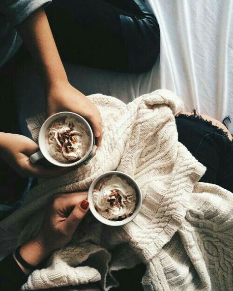 Hot Chocolate, A Woman, Bed