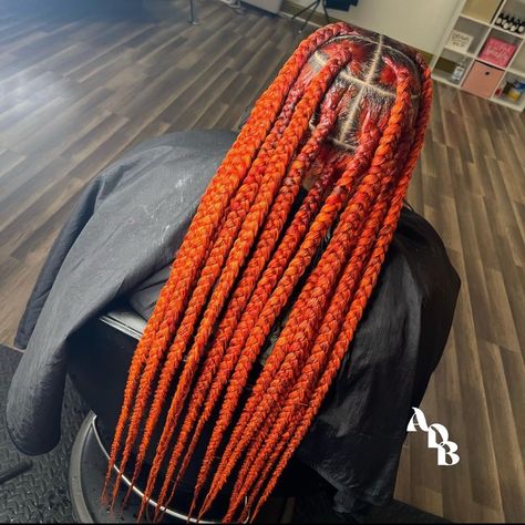 Jumbo Knotless, Braids With Beads, Knotless Braids, Michigan, Braids, Orange, Hair, Beauty, Instagram