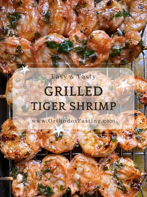 Grilled Tiger Shrimp, Tiger Shrimp Recipes, Tiger Prawn Recipe, Shrimp Skewer Recipes, Bbq Pork Recipes, Tiger Shrimp, Grilled Shrimp Recipes, Juicy Shrimp, Shrimp Skewers